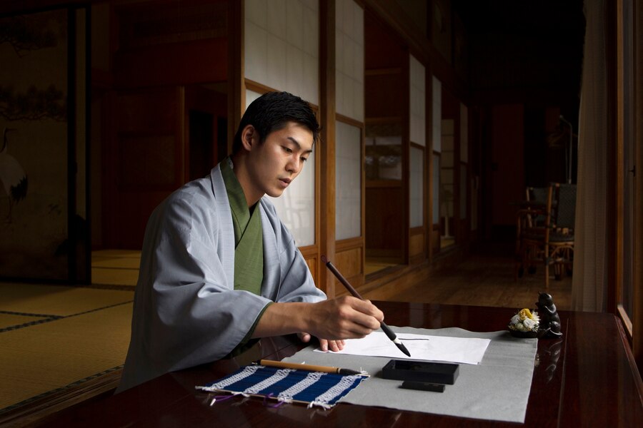 night swim japanese writing